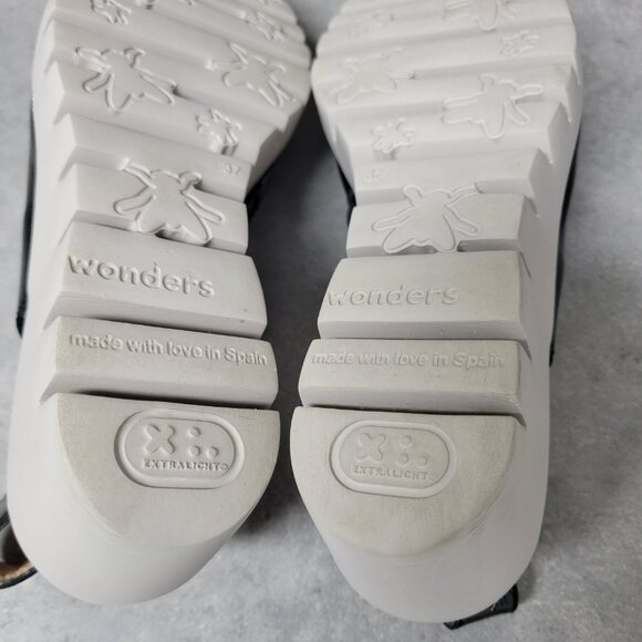 37 Wonders Fly Black Patent Leather Sling Back Shoes - Picture 9 of 12